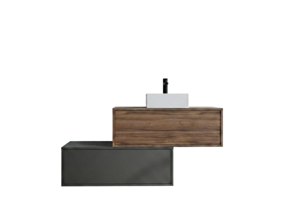 Mid-Century Modern Floating Bathroom Vanity Unit