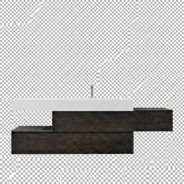 Mid-Century Modern Floating Bathroom Vanity Unit